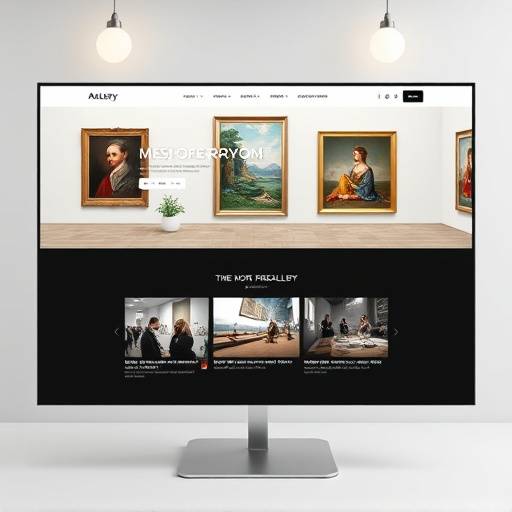 Voorbeeld van een website voor een kunstgalerie